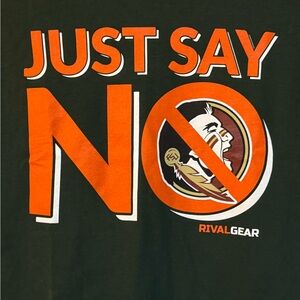 NCAA University of Miami Hurricanes RivalGear tee shirt